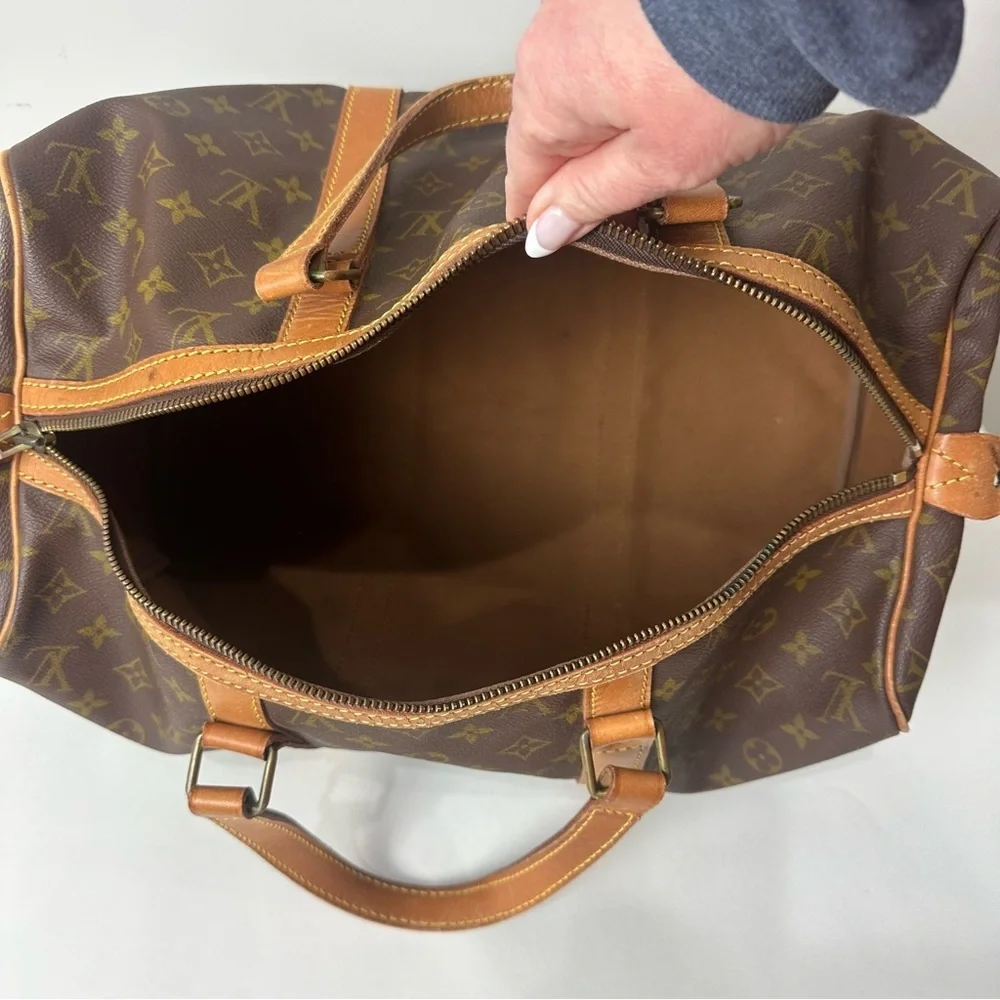 Louis Vuitton Sac Souple 45 Duffel Travel Bag Vintage Monogram - Picture 14 of 16